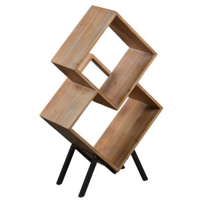 Cyprian Wooden Geometric Cube Display Shelf