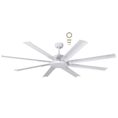 Martec Albatross Mini Indoor / Outdoor DC Ceiling Fan with Remote, 165cm/65", White