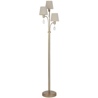 Malvern Iron & Crystal Glass Base Floor Lamp