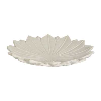Perin Marble Shallow Bowl, Large, White