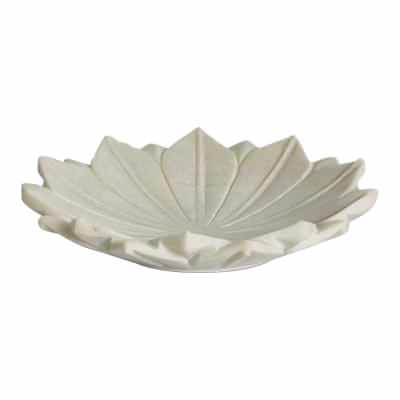 Perin Marble Shallow Bowl, Medium, White