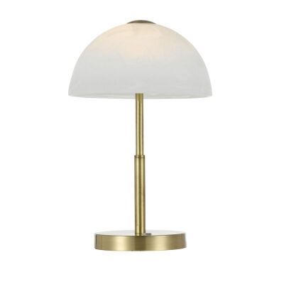 Marla Metal & Glass LED Table Lamp, Antique Brass