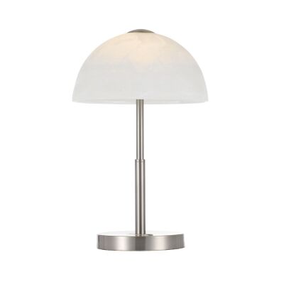 Marla Metal & Glass LED Table Lamp, Nickel