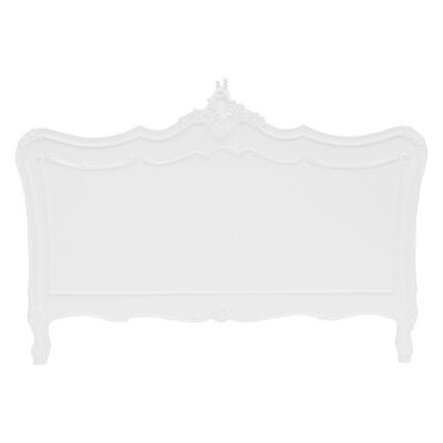 Fourchambault Hand Crafted Mahogany Queen Size Headboard, White