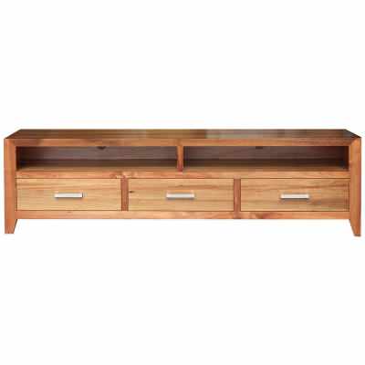 Kron Solid Blackwood Timber 3 Drawer 200cm TV Unit