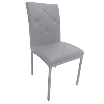 Moris Fabric Dining Chair, Light Grey