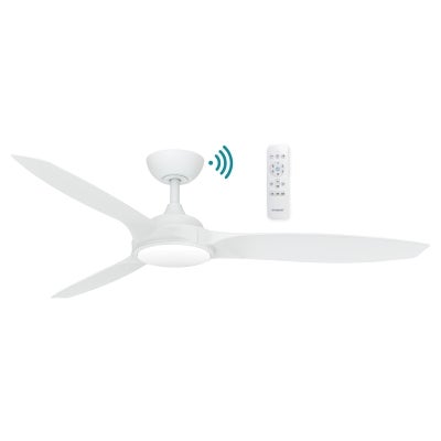 Martec Newport Indoor / Outdoor Smart DC Ceiling Fan with CCT Dimmable LED Light, 142cm/56