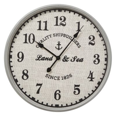 Land & Sea Round Wall Clock, 60cm
