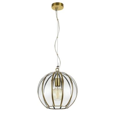 Medina Metal & Glass Sphere Pendant Light, Small