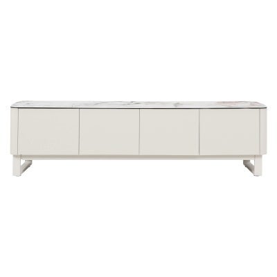 Rosvina Ceramic Glass Top Modern 4 Door TV Unit, 180cm