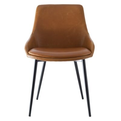 Como Faux Leather Dining Chair, Tan