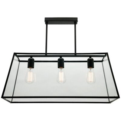 Manchester Metal & Glass Pendant Light,  3 Light