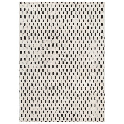 Mila Monochrome Squares Modern Rug, 230x160cm
