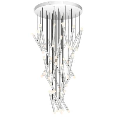 Milazo LED Cluster Pendant Light, 3000K, Chrome