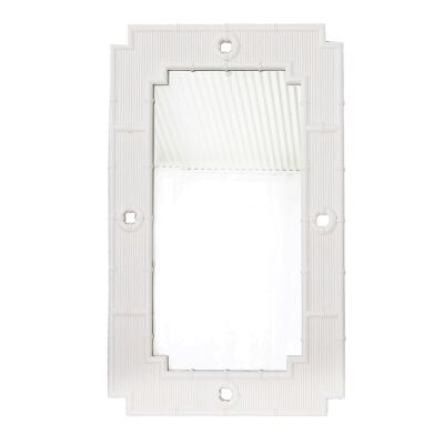 La Mer Mahogany Timber Frame Wall Mirror, 110cm, White 
