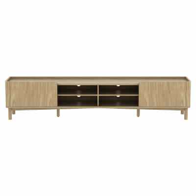 Cove Wooden 2 Door TV Unit, 220cm