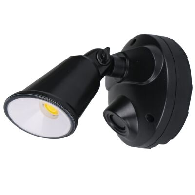 Defender IP54 Exterior LED Security Light, 10W, CCT, Matt Black