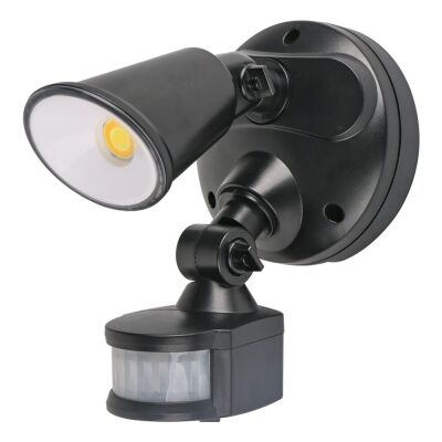 Defender IP54 Exterior LED Security Light with Sensor, 10W, CCT, Matt Black