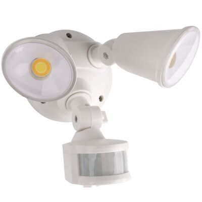 Defender IP54 Exterior LED Security Light with Sensor, 20W, CCT, White