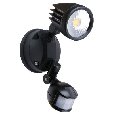 Fortress II IP54 Exterior LED Security Light with Sensor, 1 Head, CCT, Matt Black