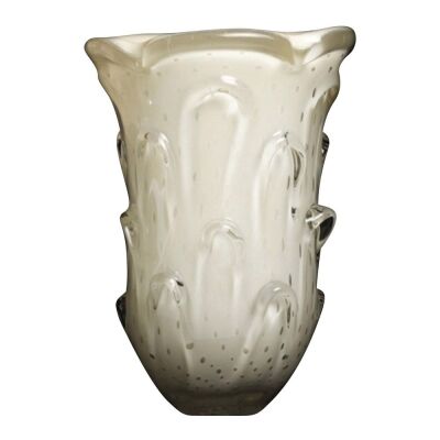 Petal Glass Vase, Large, Pearl
