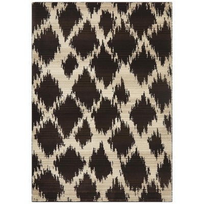 Egyptian Made Moroccan Cross Lines Design Rug in Chocolate - 230x160cm