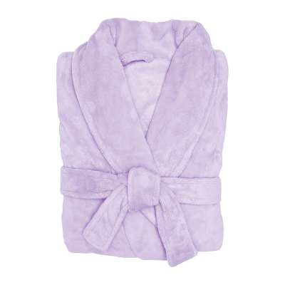 Bambury Microplush Bath Robe, Large / X-Large, Lilac