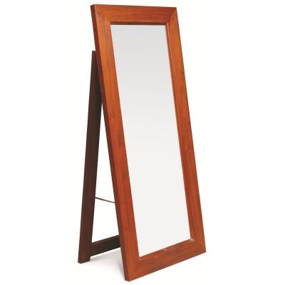 Ascot Mahogany Timber Frame Cheval Mirror, 150cm, Mahogany