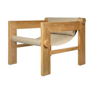 Twyla Timber Sling Chair, Natural / Taupe