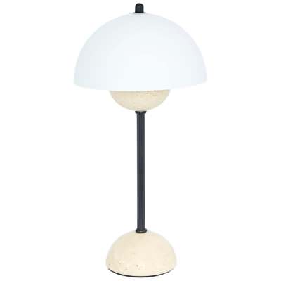 Tondo Travertine Table Lamp