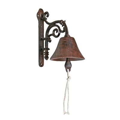 Formal Cast Iron Door Bell, Antique Rust