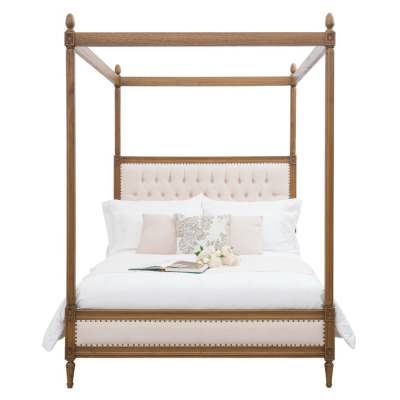 Serenity Mindi Wood & Fabric Four Poster Bed, King