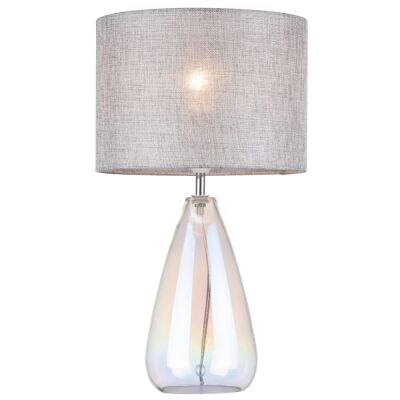 Devon Iridescent Glass Base Table Lamp