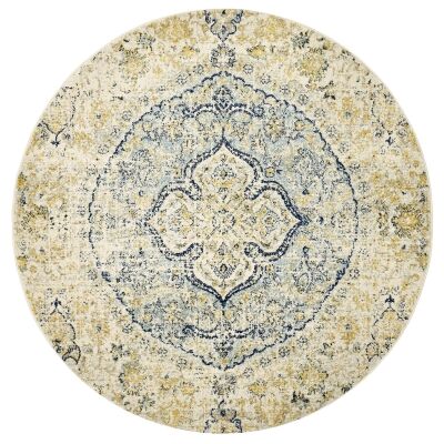 Museum Everleigh Transitional Round Rug, 150cm, Sky