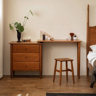 Romane Elm Timber 3 Drawer Configurable Dressing Table