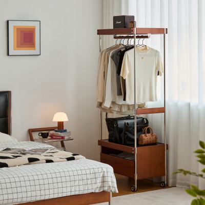 Muse Boxwood & Stainless Steel Mobile Clothes Rack