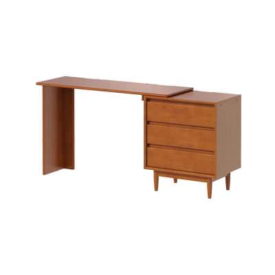 Alvorn Boxwood 3 Drawer Configurable Dressing Table