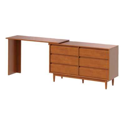 Alvorn Boxwood 6 Drawer Configurable Dressing Table