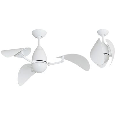 Martec Vampire DC Ceiling Fan with CCT LED Light & Remote, 107cm/42", White