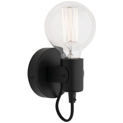 Bronte Metal Wall Light, Black