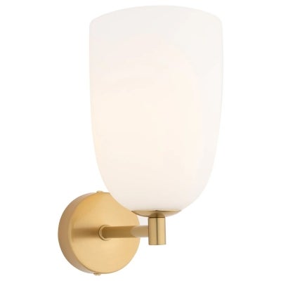 Sinclair Glass & Metal Up Wall Light