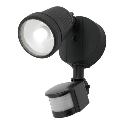 Otto IP54 LED Outdoor Floodlight with Motion Sensor, 1 Light, Black