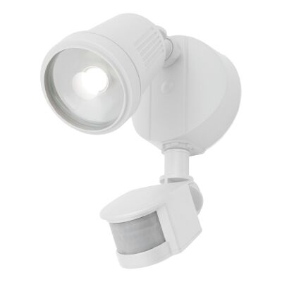 Otto IP54 LED Outdoor Floodlight with Motion Sensor, 1 Light, White