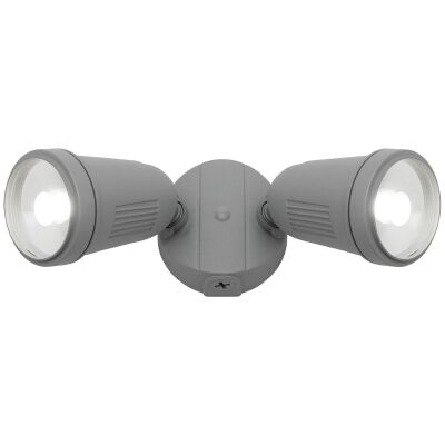 Otto IP54 LED Floodlight, 2 Light, Silver