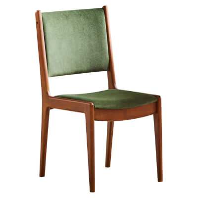 Verne Velvet Fabric & Boxwood Dining Chair