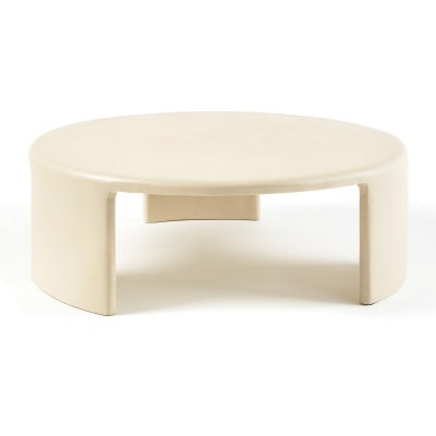 Meister Concrete Round Coffee Table, 90cm, Sandstone