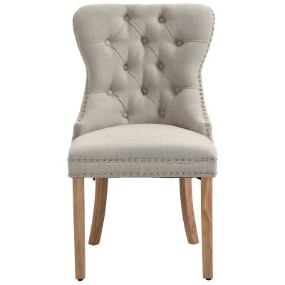 Miya Fabric Dining Chair, Set of 2, Oatmeal / Natural