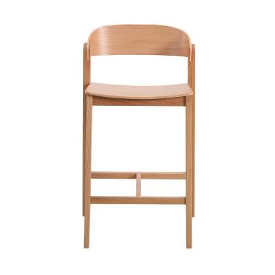 Moooi Commercial Grade Timber Counter Stool, Natural