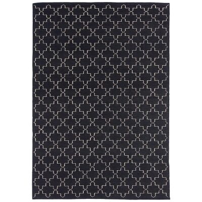 Moroc Hand Woven Wool Rug, 200x300cm, Black