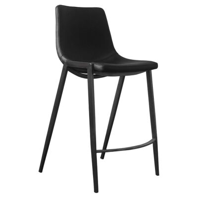 Nash Faux Leather Counter Stool, Black 